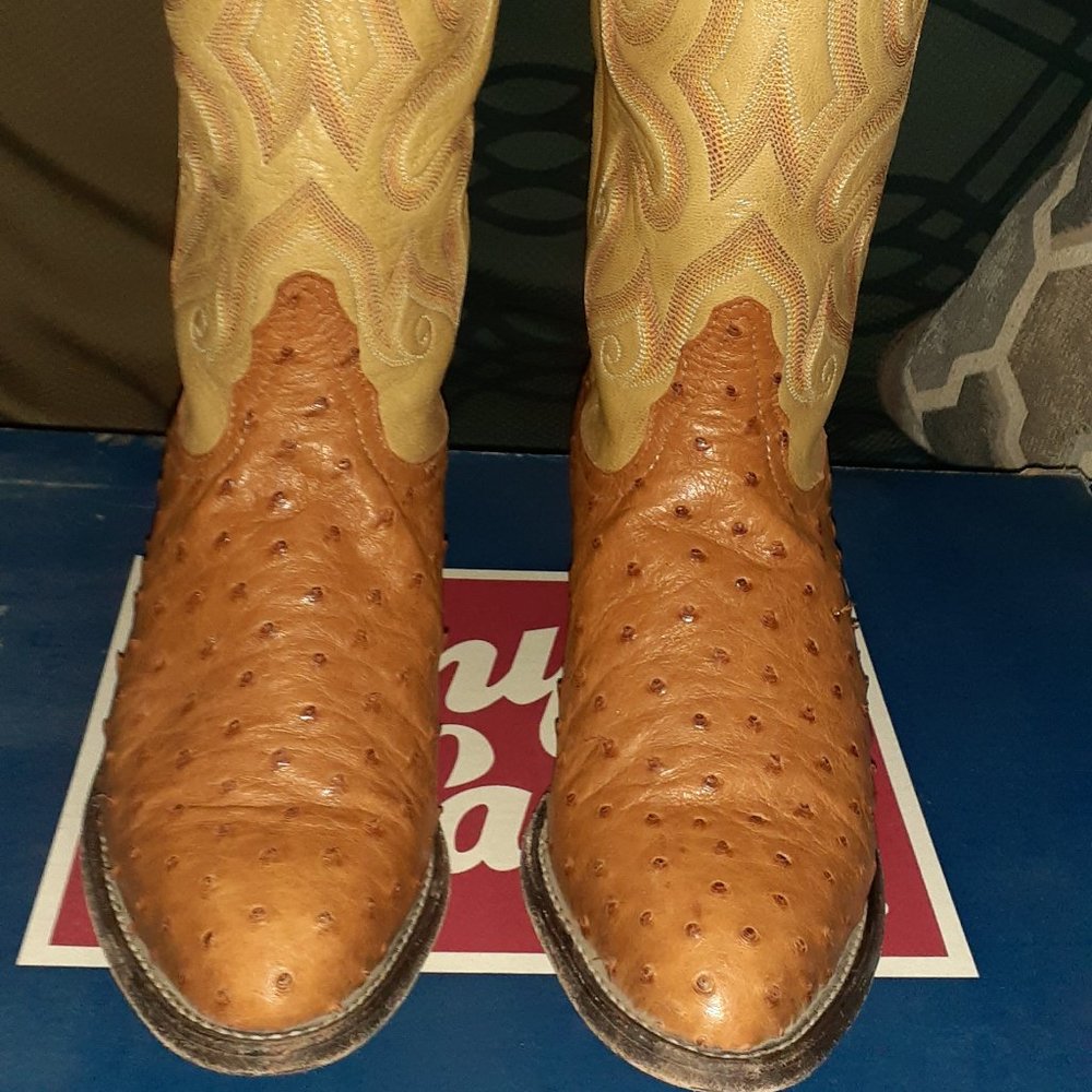 Tony Lama,Like new Ostrich full quill boots